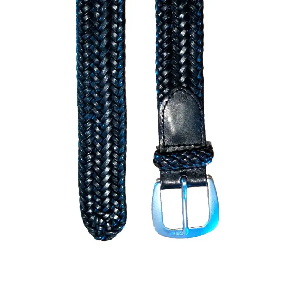 Polo Ralph Lauren Braided Leather Black Mens Heritage Belt